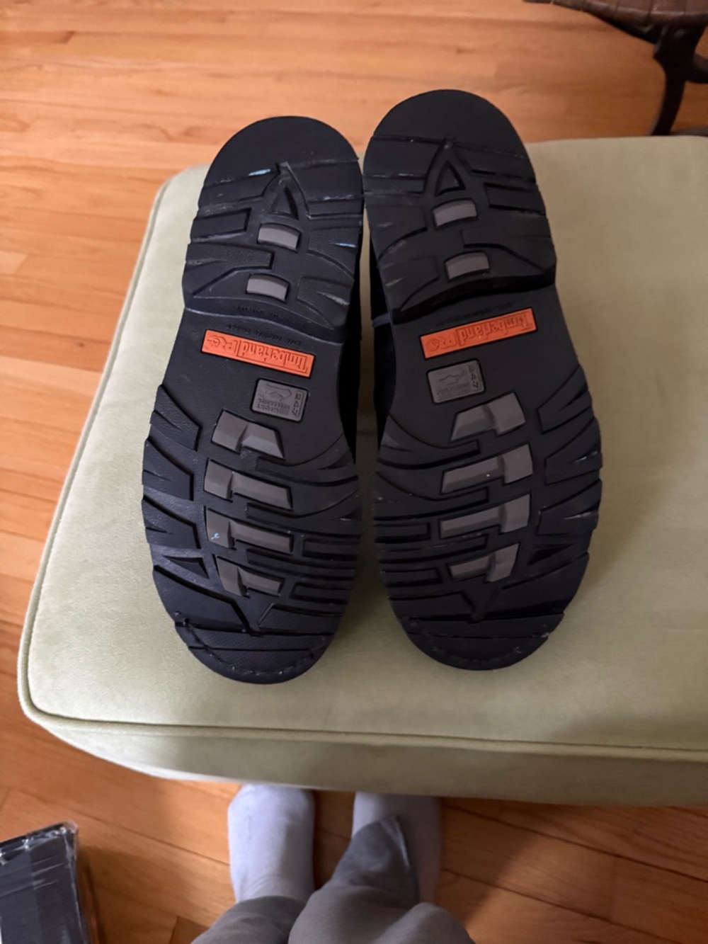 Timberland PRO Black Work Boots with Orange Logo - Picture 3 of 3